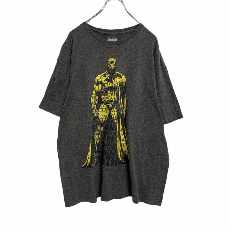 BATMAN 半袖 プリント Tシャツ XL グレー バットマン マーベル キャラクター ビッグサイズ 古着卸 アメリカ仕入れ a407-6214