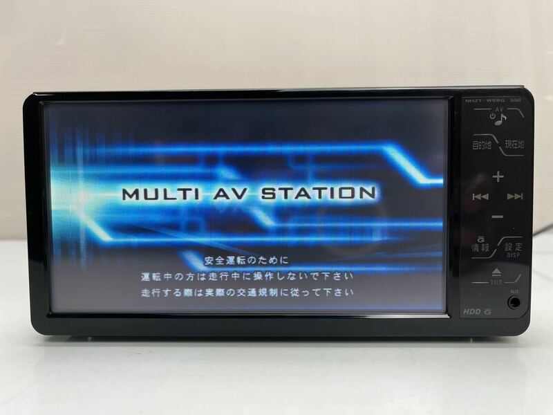 動作品トヨタ純正 HDDナビ　NHZT-W58G TV地デジフルセグ内蔵 テレビ Bluetooth AUX DVD再生 SD 08545-00R30