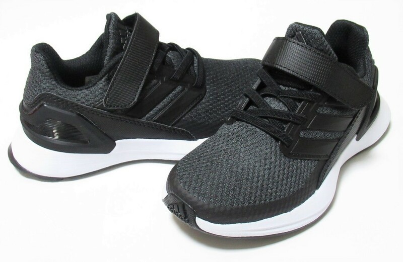 adidas RapidaRun EL C 黒 ブラック 19cm アディダス ラピダラン キッズ ランニング 子供 運動靴 ベロクロ EE7076