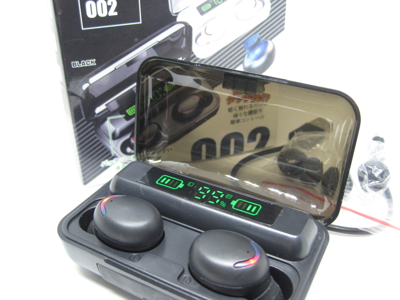 ☆★JUNK★☆ ワイヤレスイヤホン BTH-F9-5 （ブラック）ケーブル+充電ケース付 Bluetooth接続&音声出力:未確認(ジャンク)/即決有☆彡