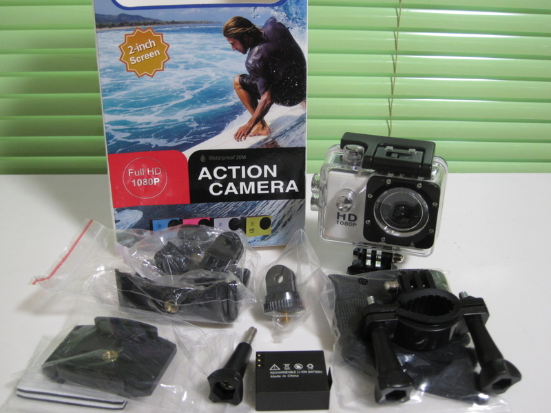 ☆★Junk★☆ セカンドカメラに♪ Full HD ACTION CAMERA SAC AC150WH バッテリ1個付 中古/ジャンク：動作未確認-即決有!!