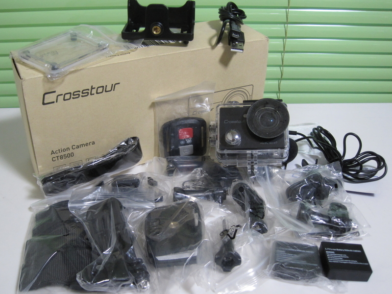 ☆★Junk★☆ セカンドカメラに♪ 4K 30FPS ACTION CAMERA Crosstour CT8500 バッテリ2個付 中古/ジャンク：動作未確認-即決有!!