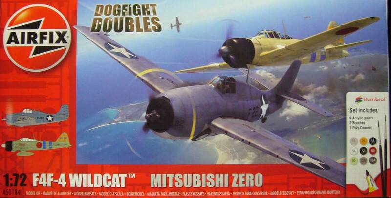 エアフィックス　1/72　零戦21型　＆　F4F-4　ワイルドキャット　2機セット　新品未開封