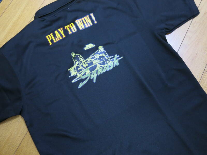 ■Play to Win スカッシュポロシャツ Black