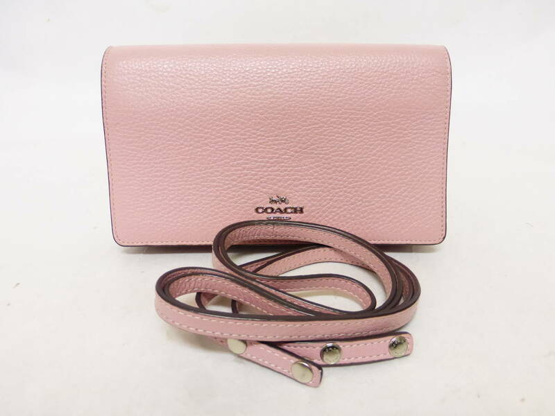 ☆COACH コーチ　ショルダーバッグ　F30256?　ピンク　美品