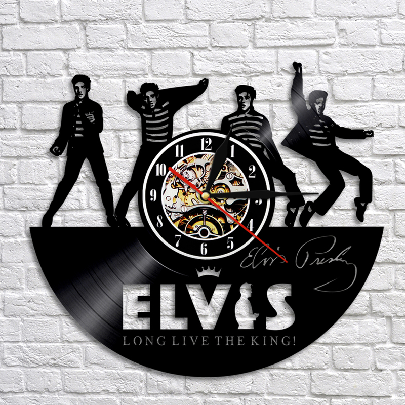 エルヴィス　プレスリー　ELVIS PRESLEY ハリウッド映画 レコード クロック 時計 壁掛け時計 ウォールクロック POP DIY インテリア