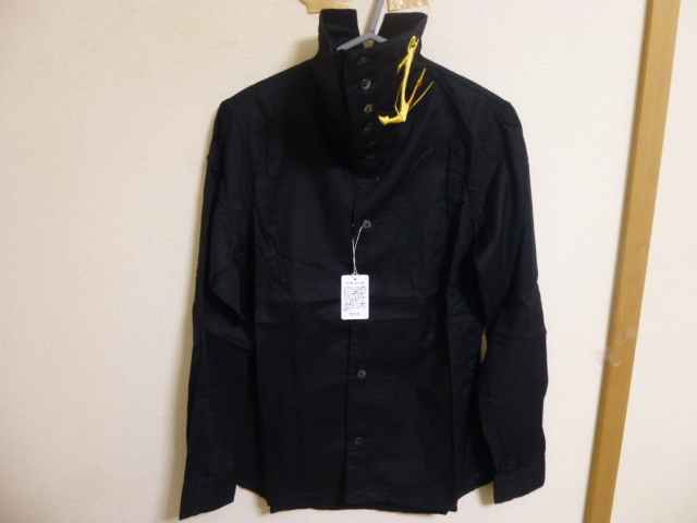 新品KAPITALキャピタルドビーOXハイチンマリンシャツ（イカリ刺繍）黒0