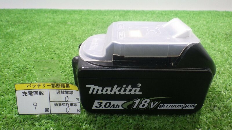 充電回数9回! マキタ バッテリー BL1830B 3.0Ah 18V 充電式工具 Makita 中古品 IC