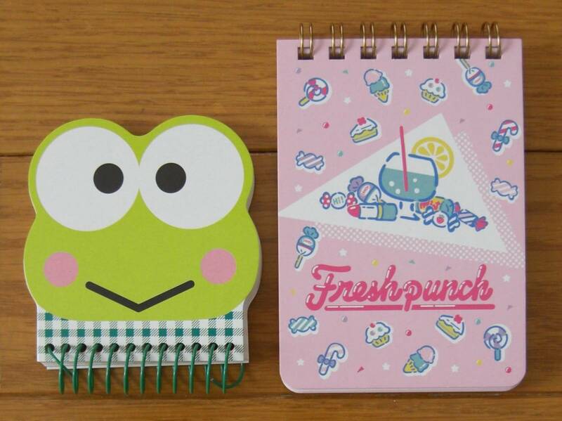 ★新品　けろけろけろっぴ・FRESHPUNCH　ダイカットミニSPメモ ミニスパイラルメモ 2点セット サンリオ フレッシュパンチ SANRIO 2015 2016