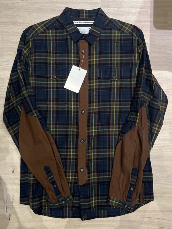 WHITE MOUNTAINEERING【ホワイトマウテニアリング】　FLANNEL CHECK L/S CONTRASTED SHIRT SIZE2 L