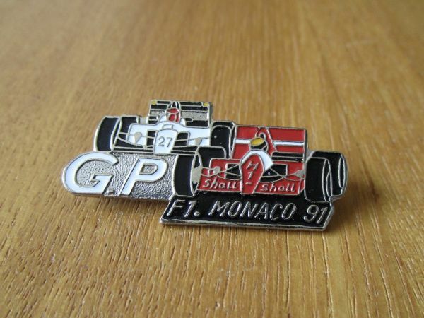 古いピンバッジ：1991 モナコグランプリ F1 アイルトン セナ 車 ピンズ #O