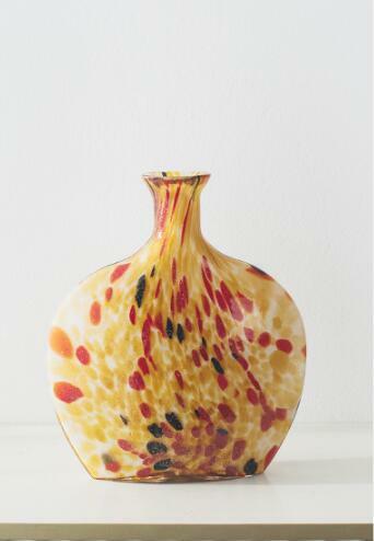 新品　アメリカ　彩色花瓶　高級感　芸術　瑠璃花器　装飾品　アイデア　金色　リビング　ダイニングルーム　