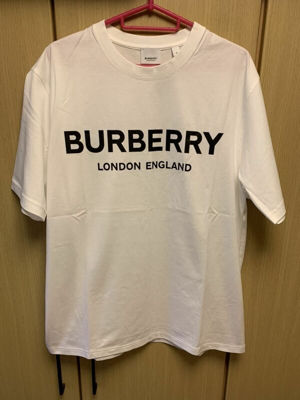 正規 未使用 22SS BURBERRY LONDON ENGLAND バーバリー by Riccardo Tisci ロゴプリント Tシャツ カットソー 白 M THTHAGAR129SAM 8009495