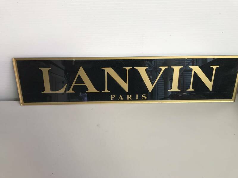 ◎ヤYS1653★中古品　ランバン　パネル看板店舗用品LANVIN 広告 表札 ビンテージ インテリア 非売品 コレクション パネル 靴 ECMレトロ