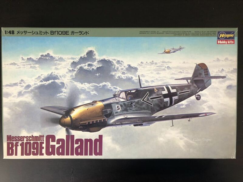 メッサーシュミット Bf109E ガーランド J4 ハセガワ 1/48 Hasegawa キャノピーのマスキングシート付き