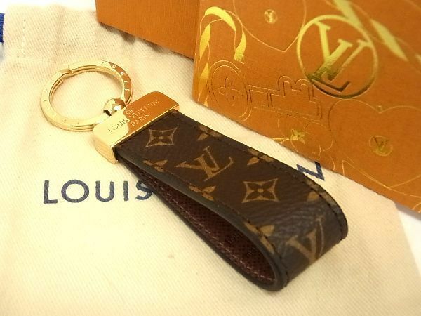 ■新品■未使用■ LOUIS VUITTON ルイヴィトン M65221 ポルト クレ ドラゴンヌ キーリング キーホルダー ブラウン系 AD3054アZ