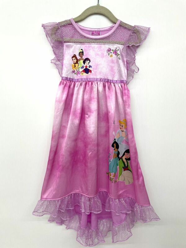 ディズニー プリンセス 女の子 ワンピース ドレス 4T / 4歳 キラキラ ピンク シンデレラ 白雪姫 ベル