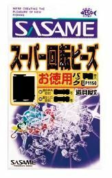 ささめ針 お徳用スーパー回転ビーズ S 透明 P1150