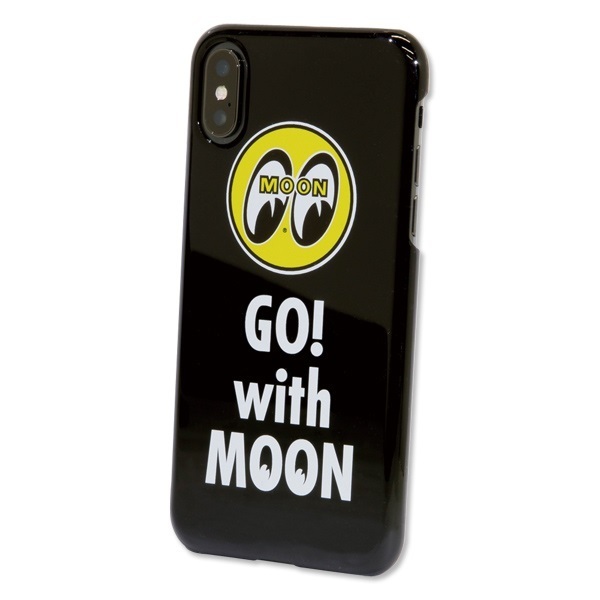 mooneyes Go with MOON iPhone X XS ハードケース ブラック 黒 ケース カバー ハードカバー ムーンアイズ アメリカン 車 バイク 好きの方に