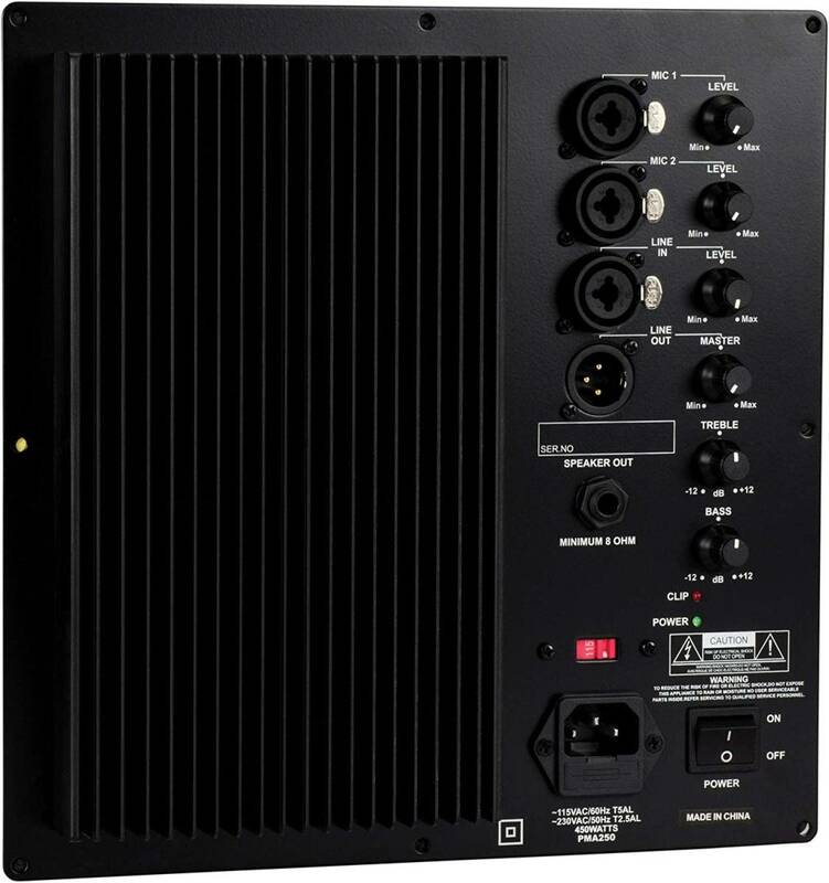 Dayton Audio PMA250 250W ミキサー内蔵 プレートアンプ PMA250 デイトンオーディオ カラオケ、ポータブルDJシステム、簡易PA放送
