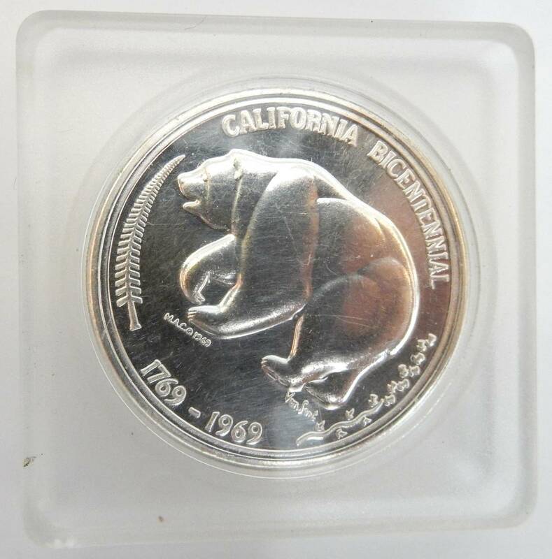 1オンス銀貨　NGC PCGS　.999 Silver 1 oz　シルバー　1969年カリフォルニア州200周年記念コイン
