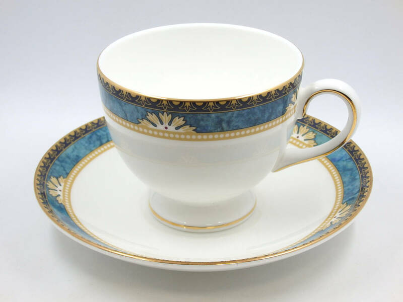 G44190A【器】WEDGWOOD ウェッジウッド カップ&ソーサー カーゾン 1客 ※カップ底シミ汚れあり