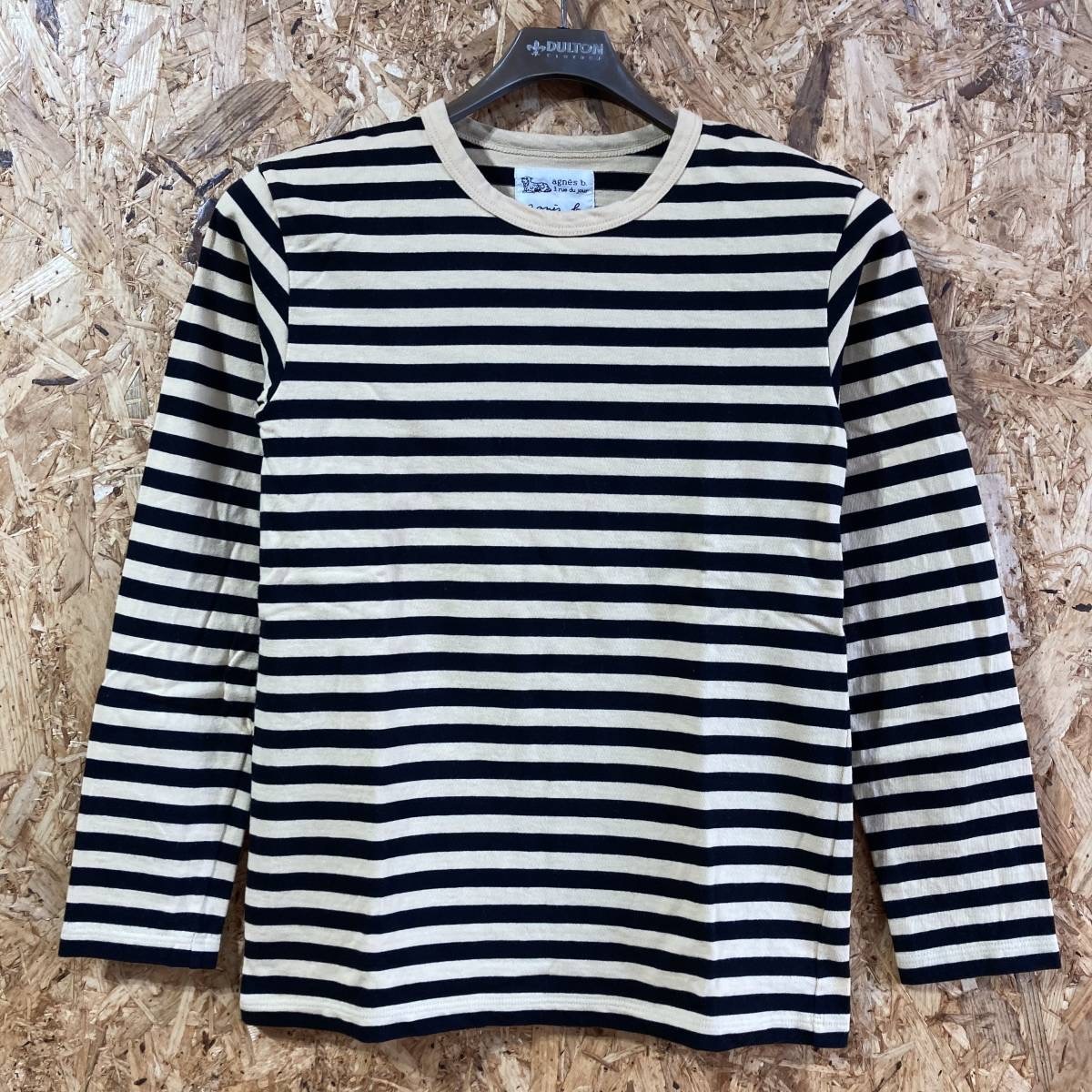 agnes b レディース ADAM ET ROPE ボーダー 長袖 Tシャツ T1 コラボ 別注 限定 アダム エ ロペ