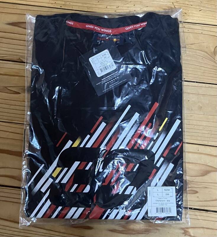 F1 アストンマーチン・レッドブル・レーシング #33 マックス-フェルスタッペン ナンバー Tシャツ 欧州Lサイズ 新品未開封品 RB13 14
