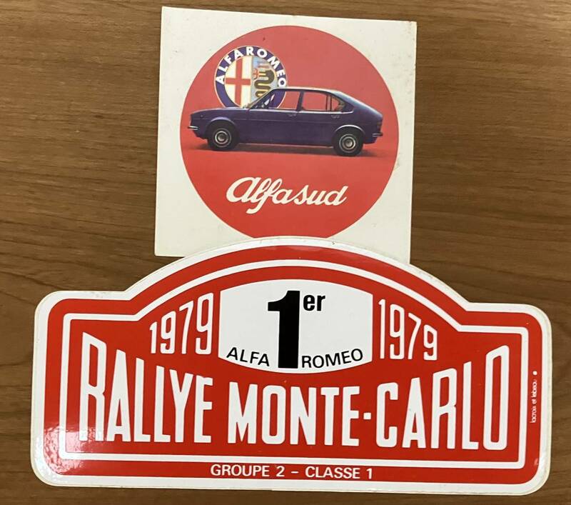 FIA WRC ラリーモンテカルロ 1979 アルファロメオ クラス優勝記念ステッカー+おまけ alfasud スッド ランチア ストラトス 131アバルト