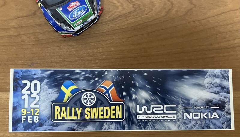 FIA WRC ラリースウェーデン 2012 公式ステッカー　フォード・フィエスタ ラトバラ総合優勝 富士24H スノー NOKIA GRヤリス GRWRT監督 