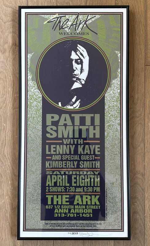 ■1995年 MARK ARMINSKI 限定 “PATTI SMITH” THE ARK MICHIGAN Tour Poster サイン入り FRANK KOZIK