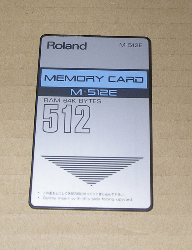 ★Roland Memory CARD M-512E RAM 64K Bytes★OK!!★MADE in JAPAN★