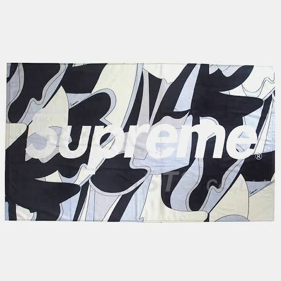 新品 16SS Abstract Beach Towel アブストラクト ビーチタオル black