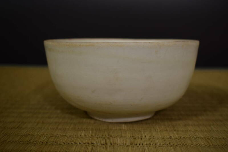 【和】(5717)　朝鮮古玩　李朝　白磁茶碗　茶道具