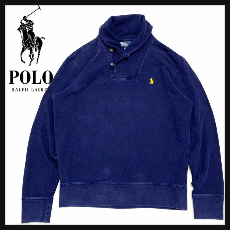 【人気】90s Polo by Ralph Lauren ポロ ラルフローレン ショールカラー スウェット トレーナー