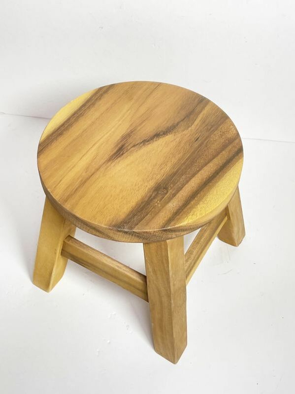 新品 木製 スツール プレーン ラウンドスツール 椅子 イス ミニ チェア 花台 サイドテーブル 飾り台 置物 飾り