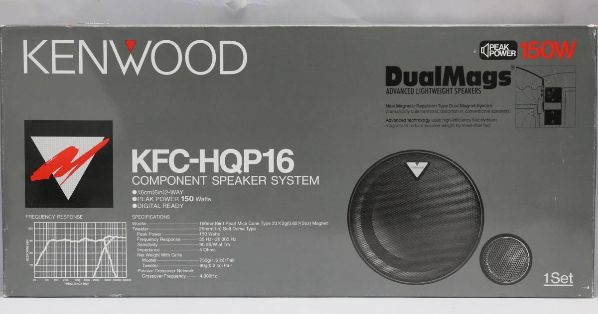 KENWOOD KFC-HQP16 16cmセパレート2Way DualMags 軽量 汎用 未使用