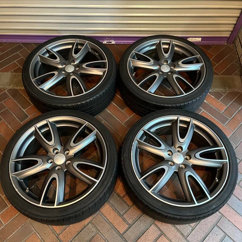 激安中古ホイールSET MK MOTOR SPORT 7.5-18 5/100 48 [ PRIUS プリウス 等に 215/40R18 215/40-18 ]