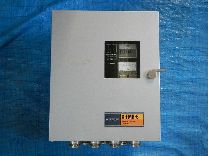電磁流量計変換器　コンバーター　X-FMR６　日立　100V60　測定レンジ０～100h　