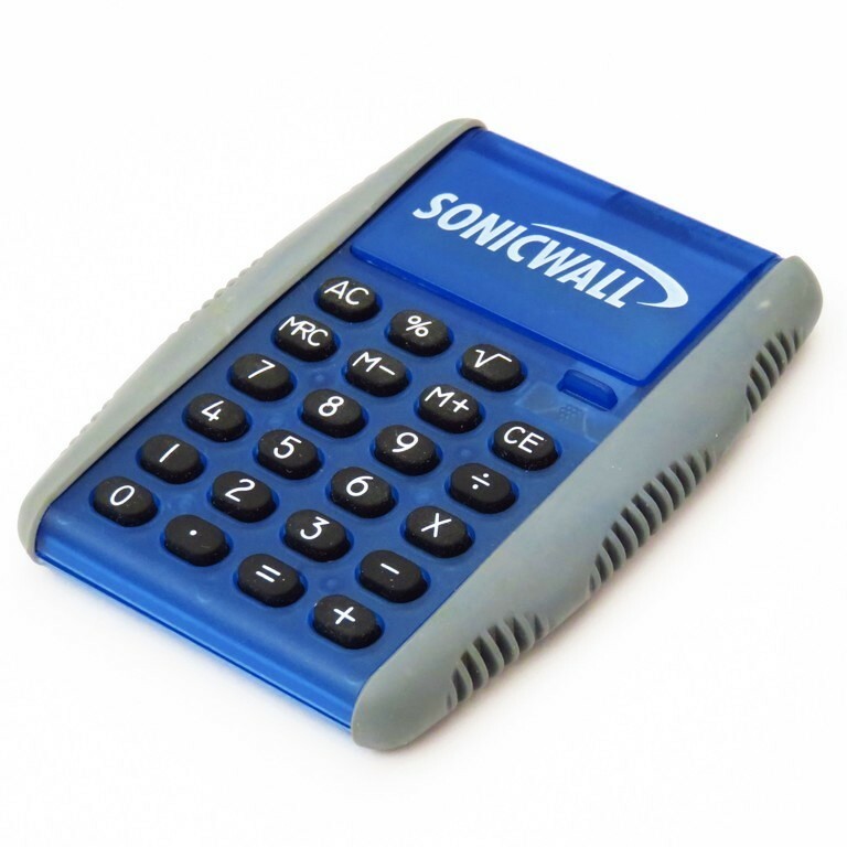 電卓 SONICWALL 動作状態不明 コレクション用 横約7.3cm×縦約9.6cm×厚さ約1.3cmm