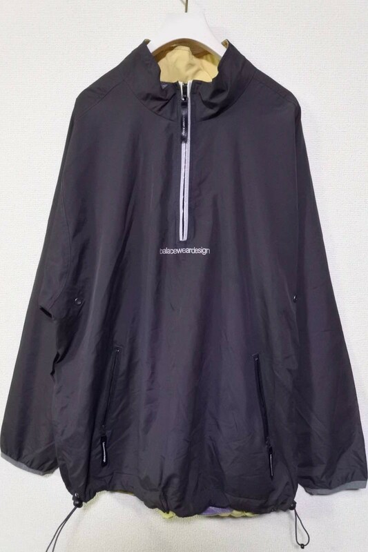 00's balanceweardesign バランスウェアデザイン ナイロンジャケット プルオーバー size XL ブラック 初期