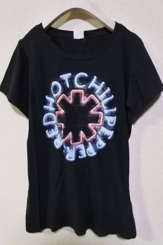 RED HOT CHILI PEPPERS Bay Island Tee size XL レッチリ ネオン管 ロゴ Tシャツ ブラック