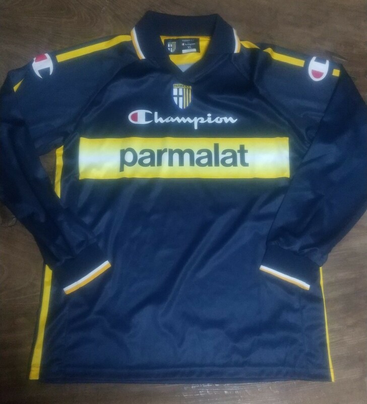 値下げ交渉 2003-04 パルマ AC 選手用 長袖 トレーニングシャツ MADE IN ITALY 検)PARMA TRAINING PLAYER ISSUE L/S SHIRT NAKATA 中田 Y2K