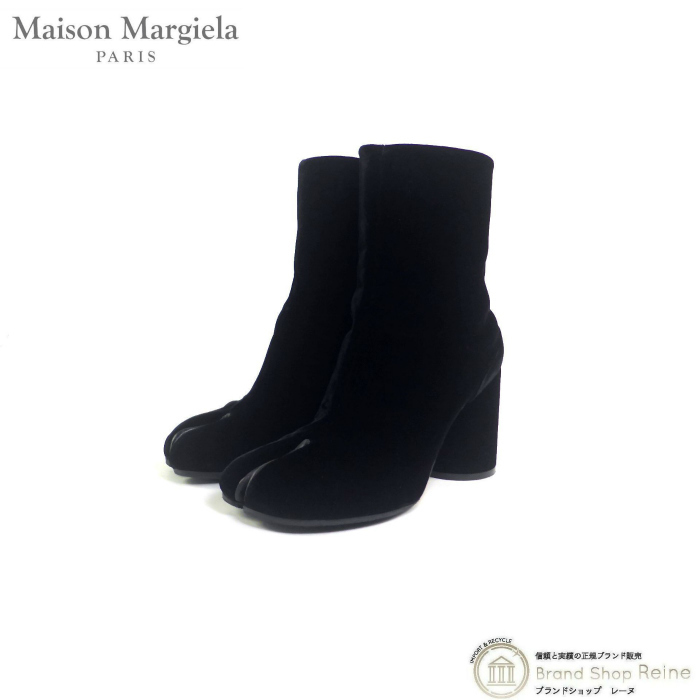 メゾン マルジェラ （Maison Margiela） Tabi タビ 足袋 ショートブーツ ベルベット S39WU0099 ブラック #37（中古）