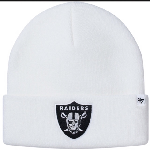 Supreme Raiders 47 Beanie White 19SS 国内正規品 シュプリーム レイダース NFL 新品未使用 ニット帽 ビーニー