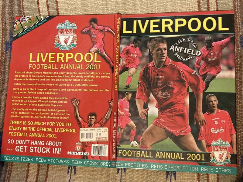 LIVERPOOL FOOTBALL ANNUAL 2001 リバプール　年間誌　プレミアリーグ　マイケル・オーエン　オウエン　Michael Owen