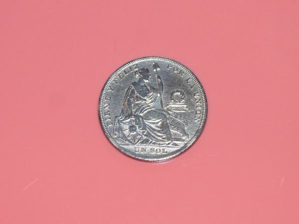 ペルー 銀貨 1924年 リマ造幣局 REPUBLICA PERUANA LIMA 5 DECIMOS FINO 838631AA325Q2