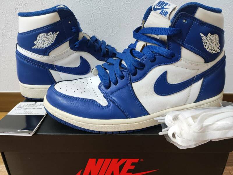 NIKE AIR JORDAN 1 RETRO HIGH OG STORM BLUE 国内正規品 26cm 555088-127 黒タグ CHICAGO BREDROYALストームブルーシカゴブレッドロイヤル