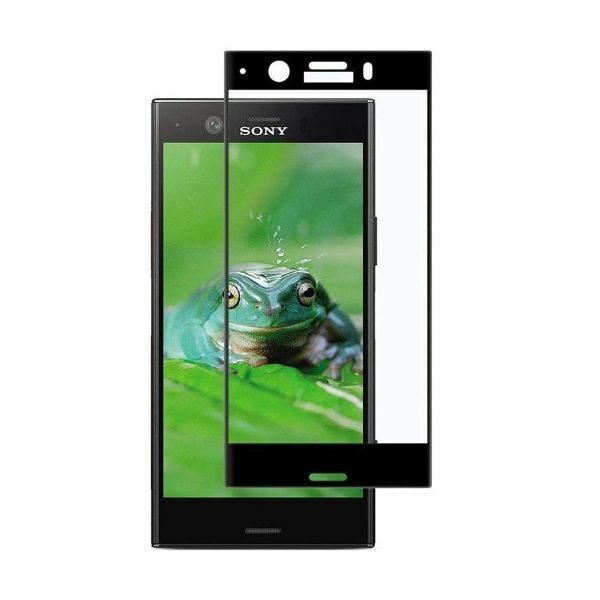 Xperia XZ1 Compact SO-02K 枠黒色 強化ガラス 液晶保護フィルム 2.5D K055