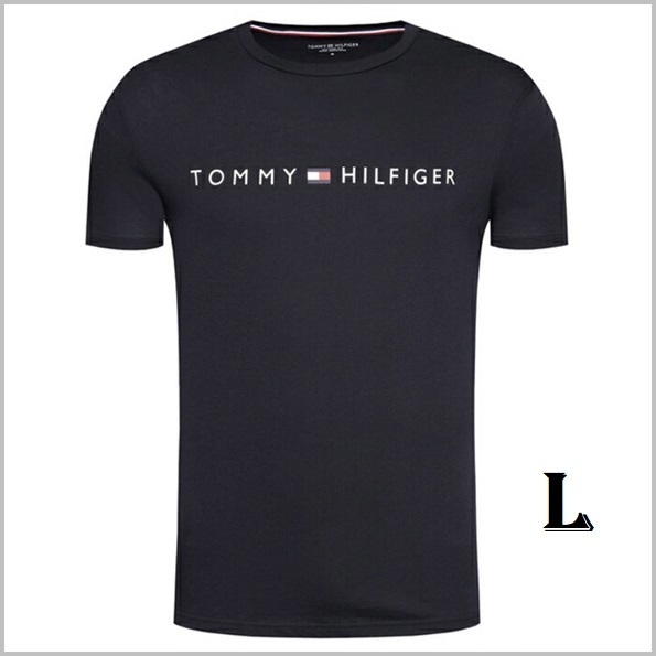 スタンダードなロゴの半袖Ｔシャツ ネイビー Lサイズ　TOMMY HILFIGER #ngTOMMY